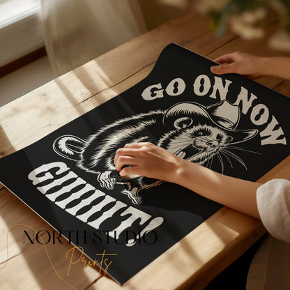 Premium Poster of Go On Now Giiiit Cowboy Possum Design Art Posters