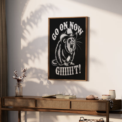 Premium Poster of Go On Now Giiiit Cowboy Possum Design Art Posters