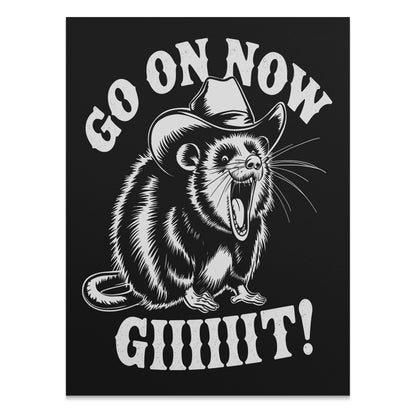 Premium Poster of Go On Now Giiiit Cowboy Possum Design Art Posters