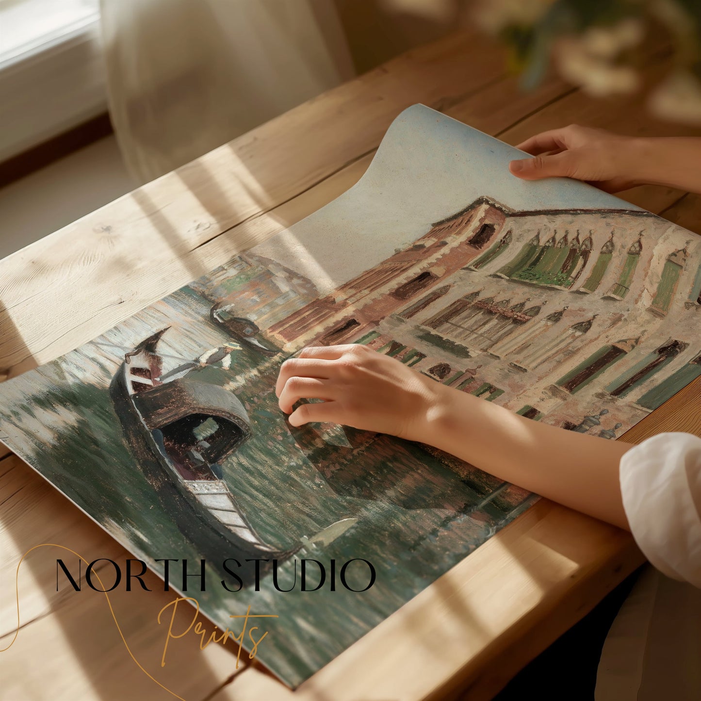 Premium Poster of Gondola Ride Along Historic Canal Wall Art Posters