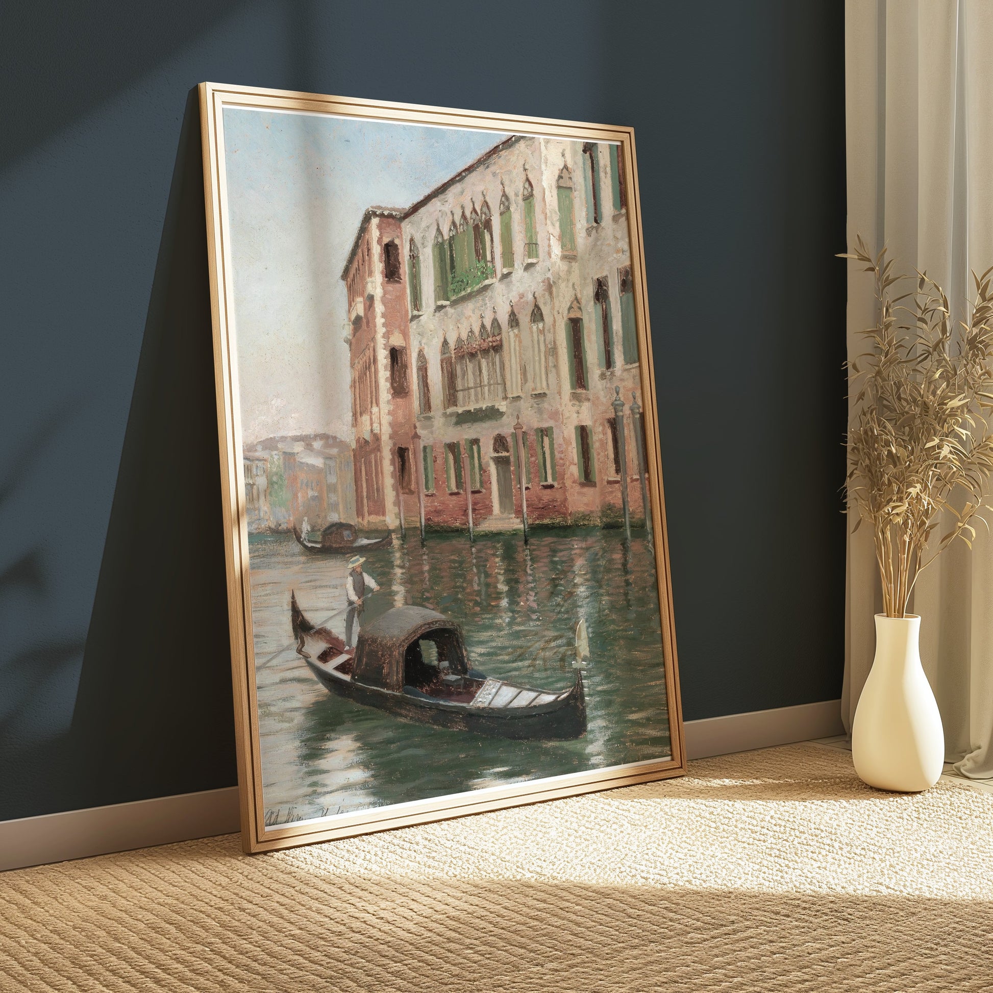 Premium Poster of Gondola Ride Along Historic Canal Wall Art Posters