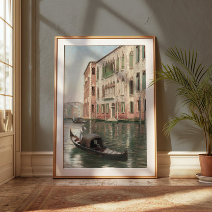 Premium Poster of Gondola Ride Along Historic Canal Wall Art Posters