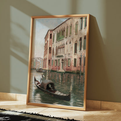 Premium Poster of Gondola Ride Along Historic Canal Wall Art Posters