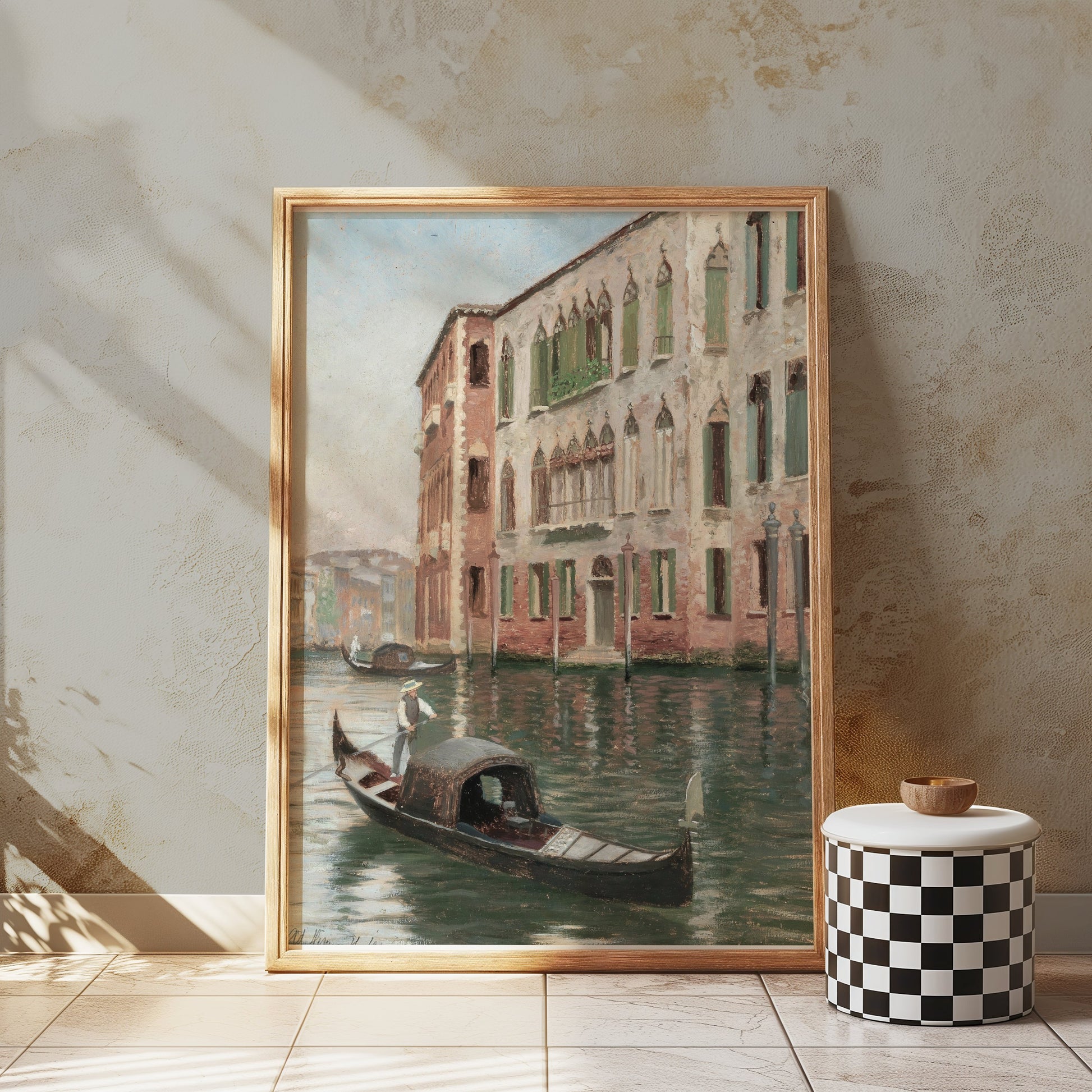 Premium Poster of Gondola Ride Along Historic Canal Wall Art Posters