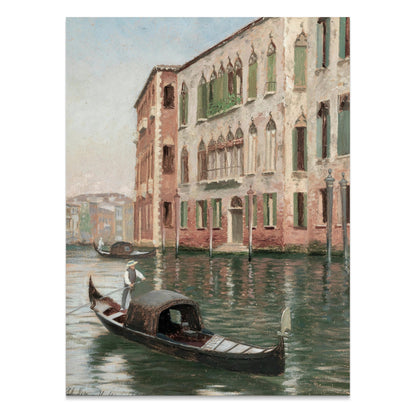 Premium Poster of Gondola Ride Along Historic Canal Wall Art Posters