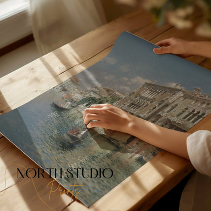 Premium Poster of Gondolas in Venice Canal Scenic Wall Art Posters