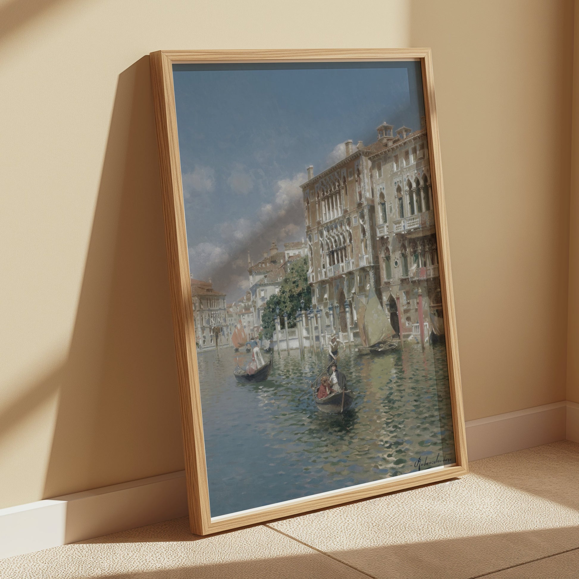 Premium Poster of Gondolas in Venice Canal Scenic Wall Art Posters