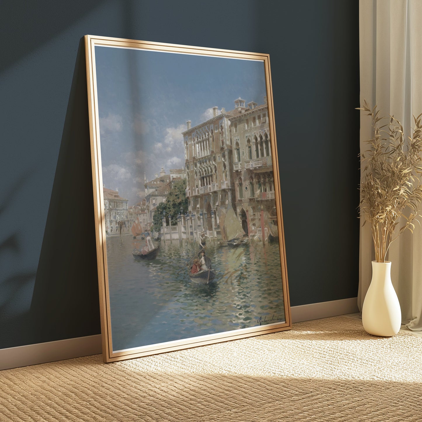 Premium Poster of Gondolas in Venice Canal Scenic Wall Art Posters