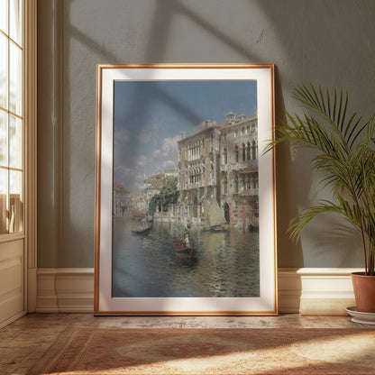 Premium Poster of Gondolas in Venice Canal Scenic Wall Art Posters