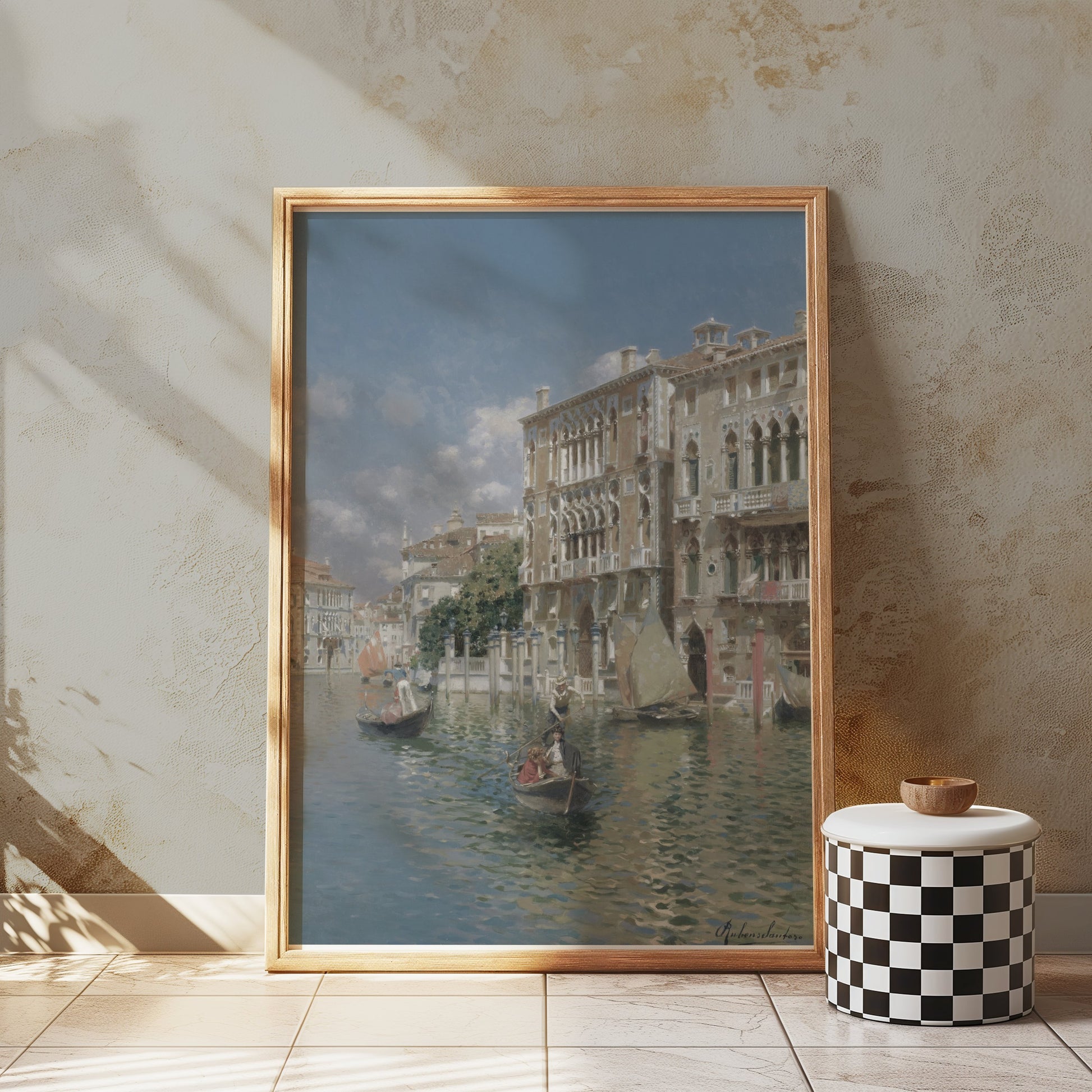 Premium Poster of Gondolas in Venice Canal Scenic Wall Art Posters