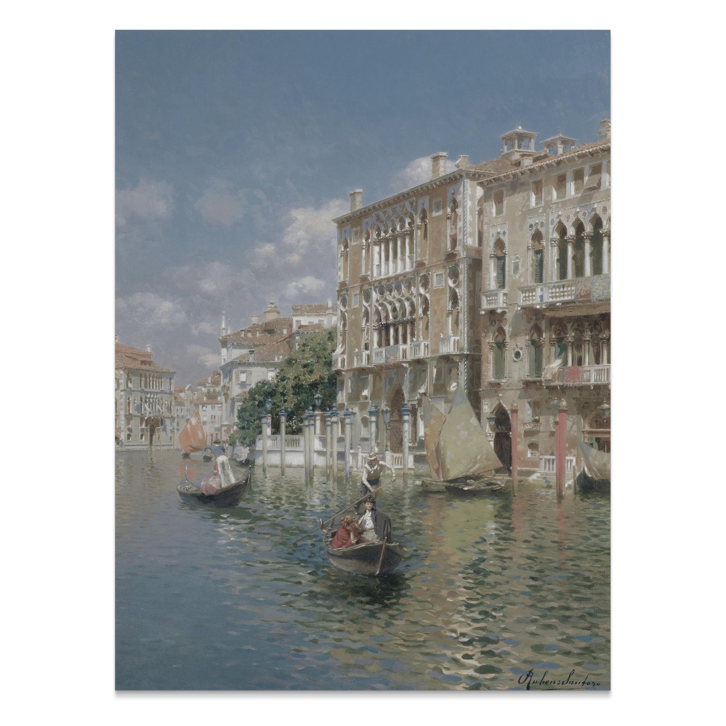 Premium Poster of Gondolas in Venice Canal Scenic Wall Art Posters