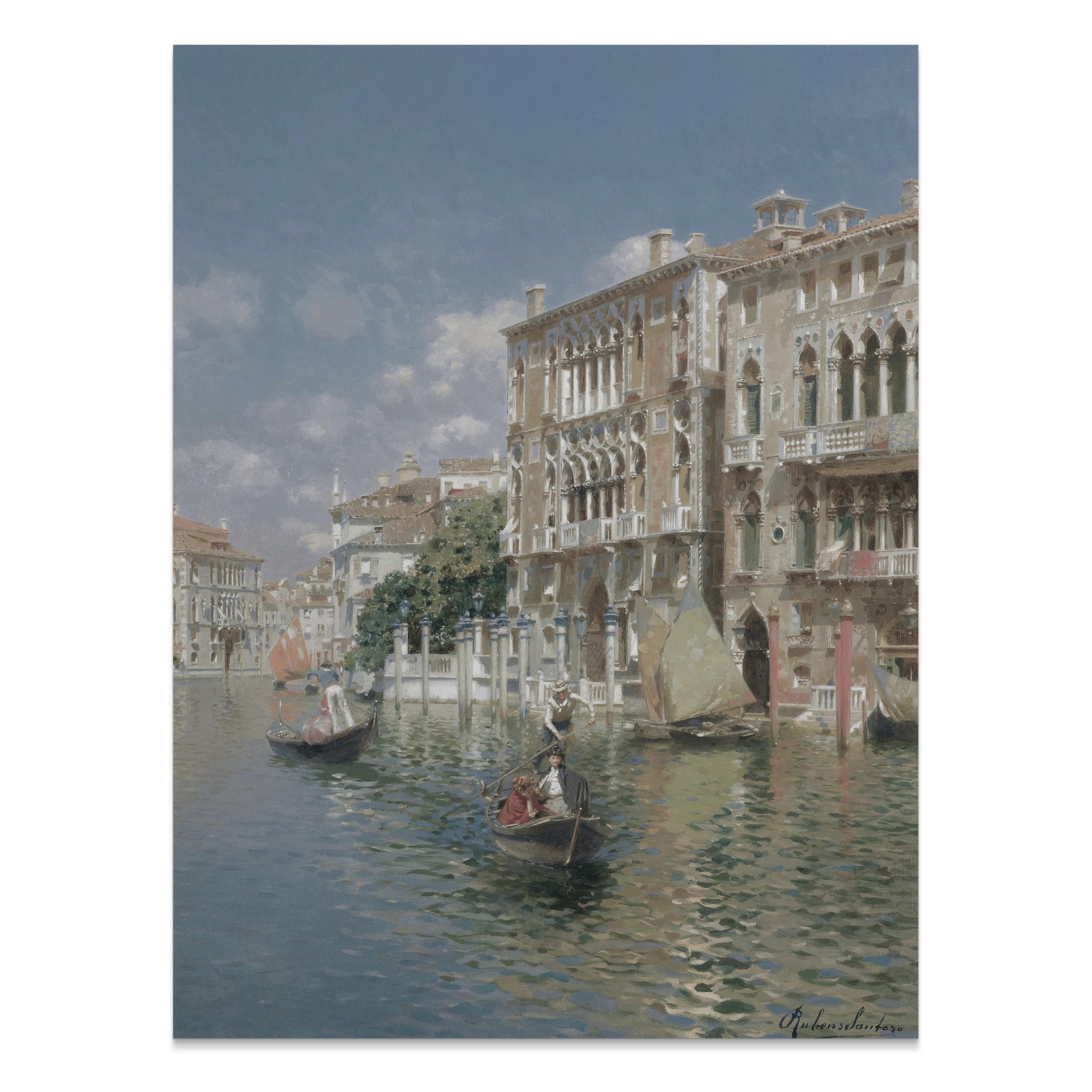 Premium Poster of Gondolas in Venice Canal Scenic Wall Art Posters