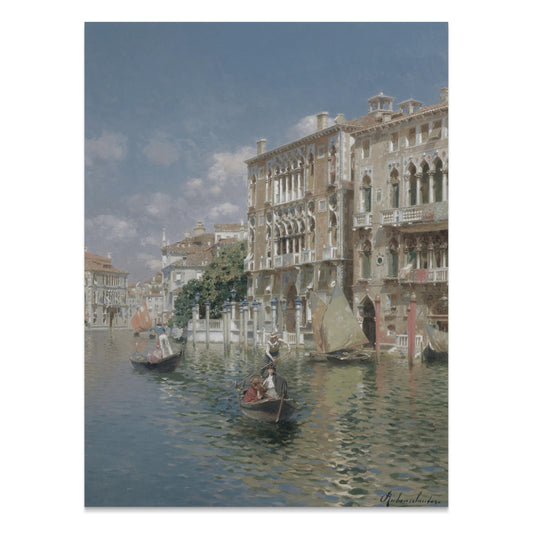 Premium Poster of Gondolas in Venice Canal Scenic Wall Art Posters