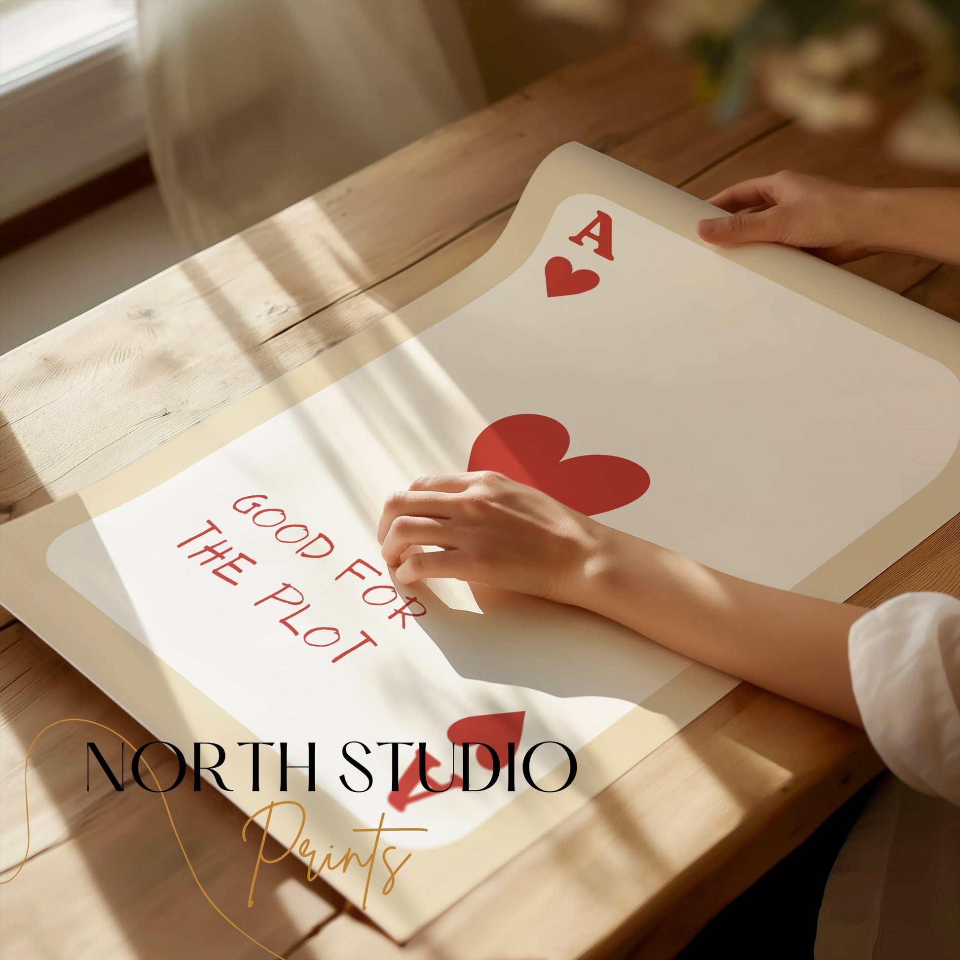 Premium Poster of Good for the Plot Ace of Hearts Card Posters