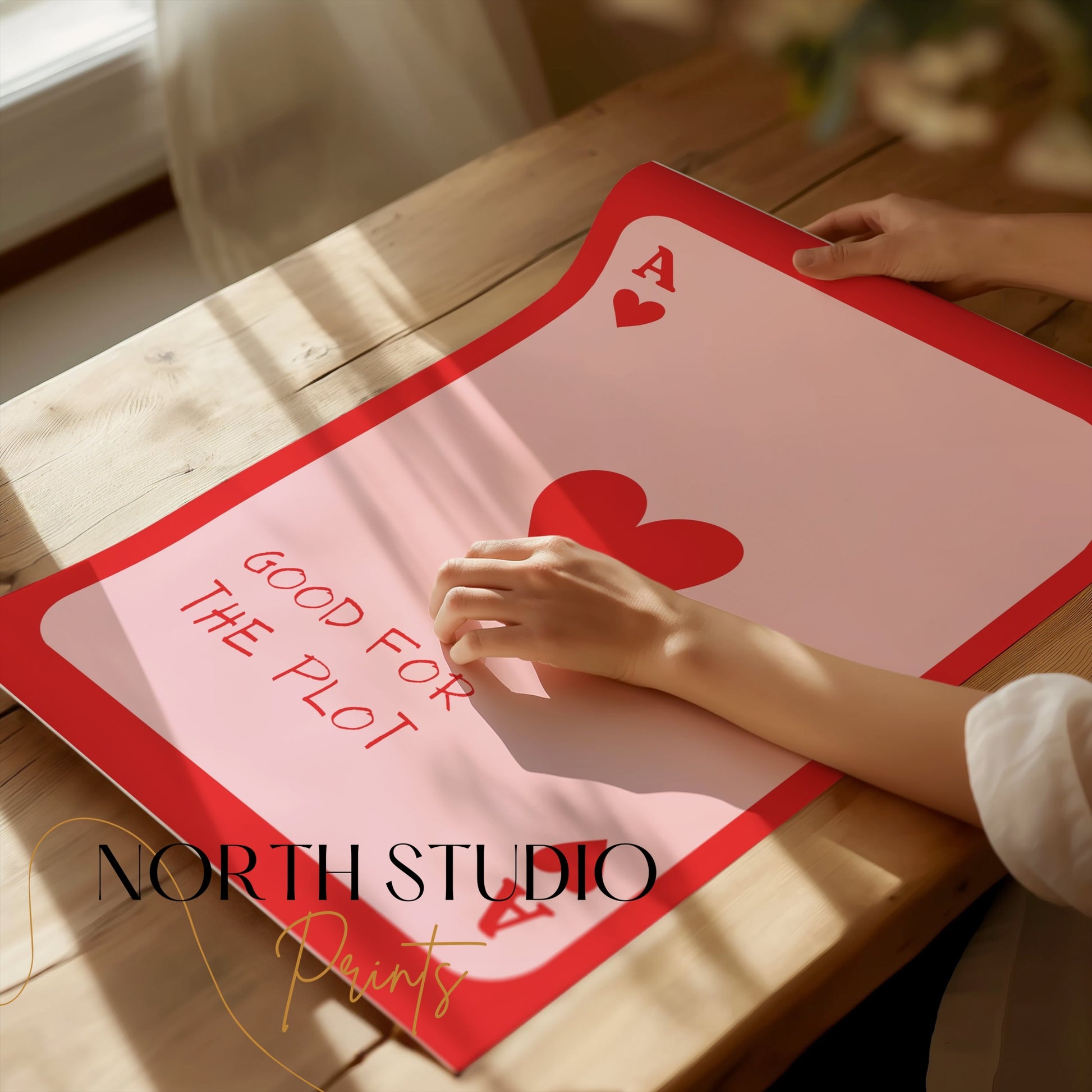 Premium Poster of Good for the Plot Ace of Hearts Playing Card Posters