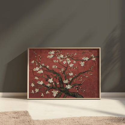 Premium Poster of Gorgeous Blossoming Almond Tree Art Print Posters