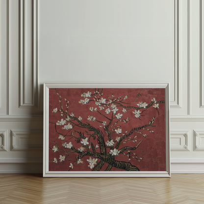 Premium Poster of Gorgeous Blossoming Almond Tree Art Print Posters
