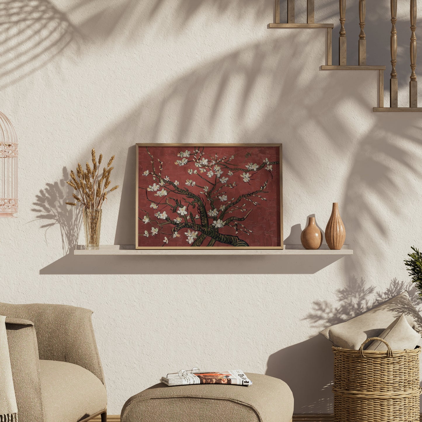 Premium Poster of Gorgeous Blossoming Almond Tree Art Print Posters