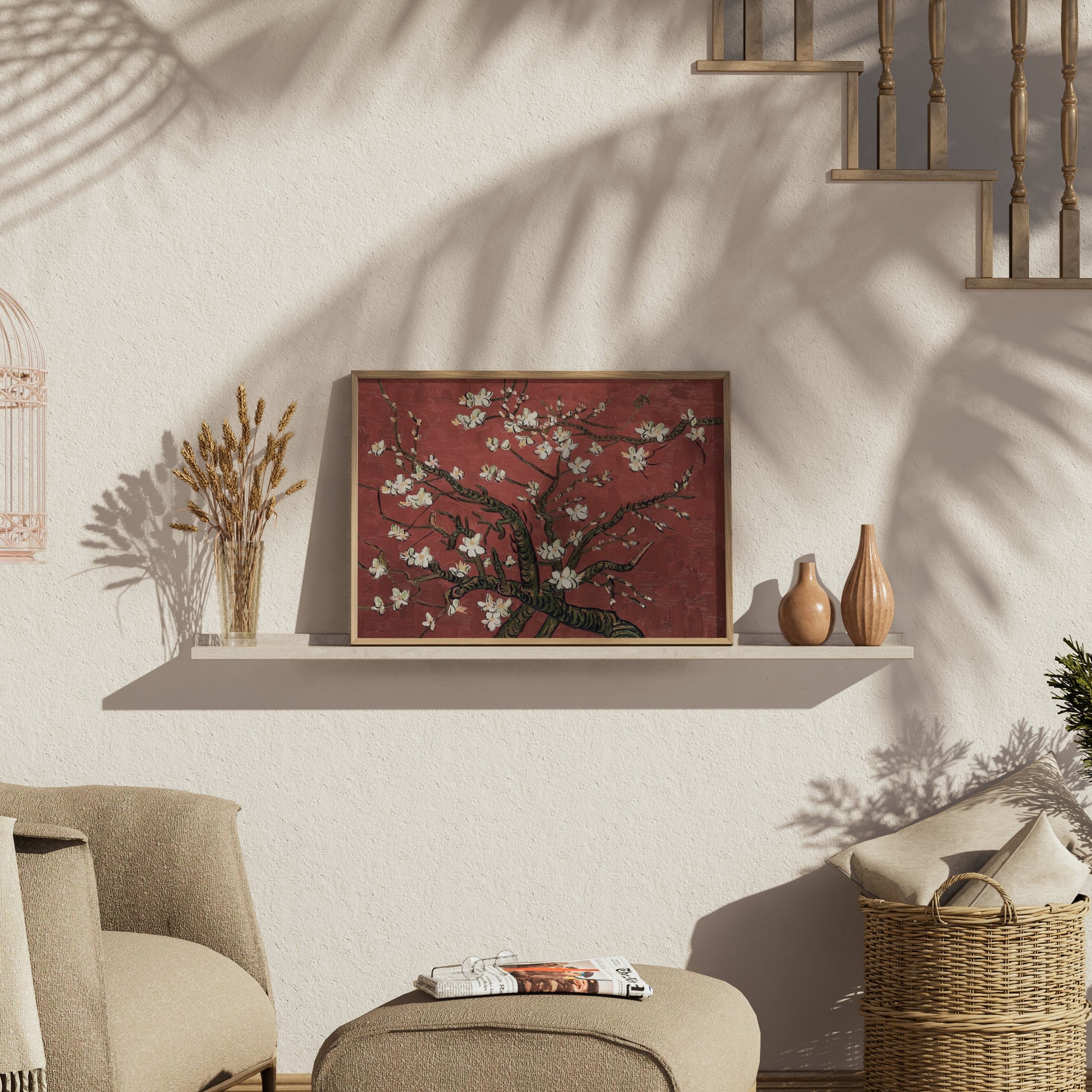 Premium Poster of Gorgeous Blossoming Almond Tree Art Print Posters
