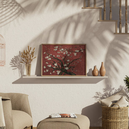 Premium Poster of Gorgeous Blossoming Almond Tree Art Print Posters