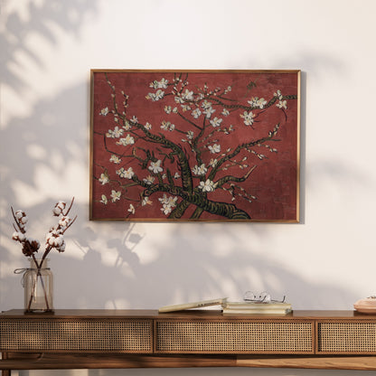 Premium Poster of Gorgeous Blossoming Almond Tree Art Print Posters