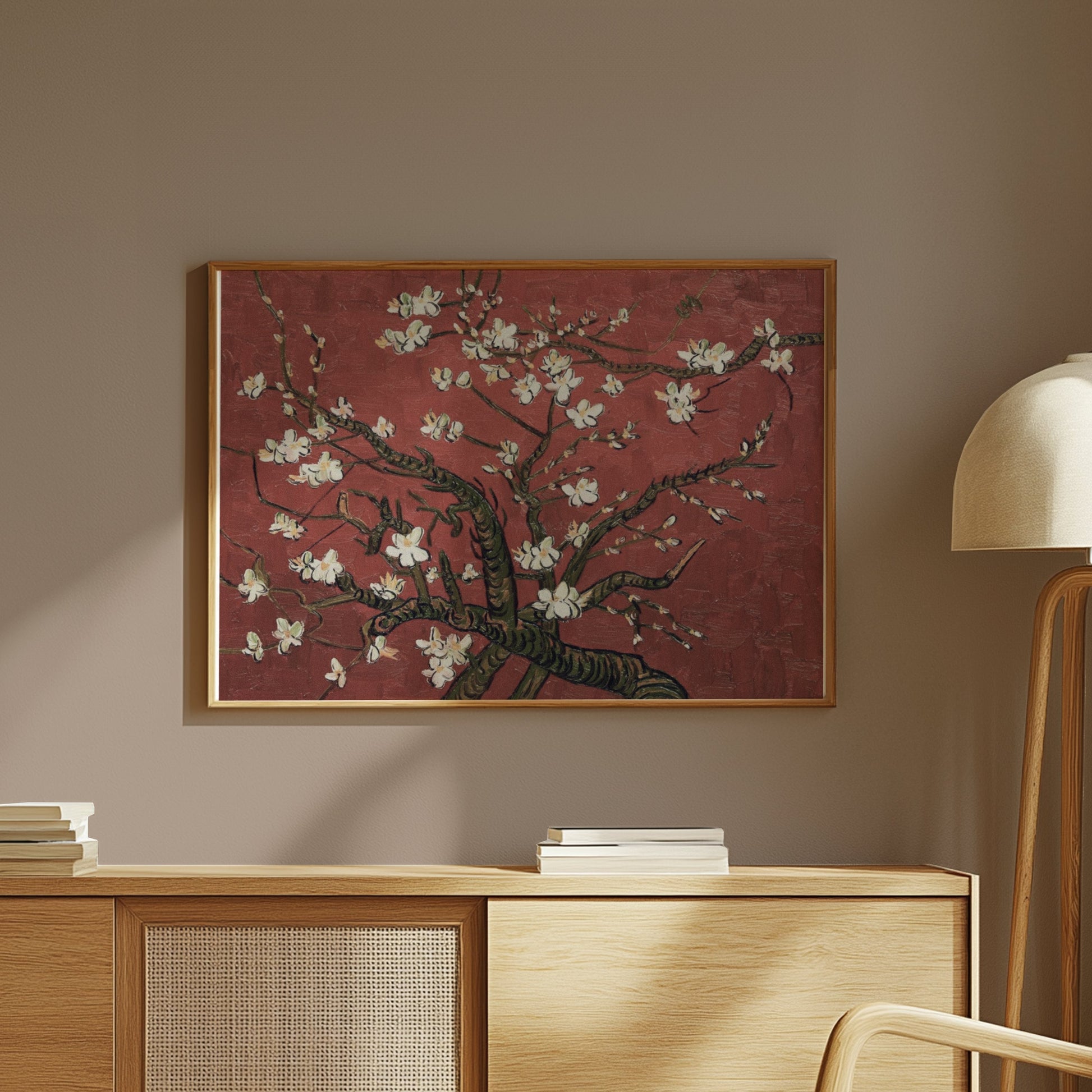 Premium Poster of Gorgeous Blossoming Almond Tree Art Print Posters