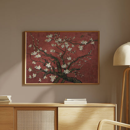 Premium Poster of Gorgeous Blossoming Almond Tree Art Print Posters
