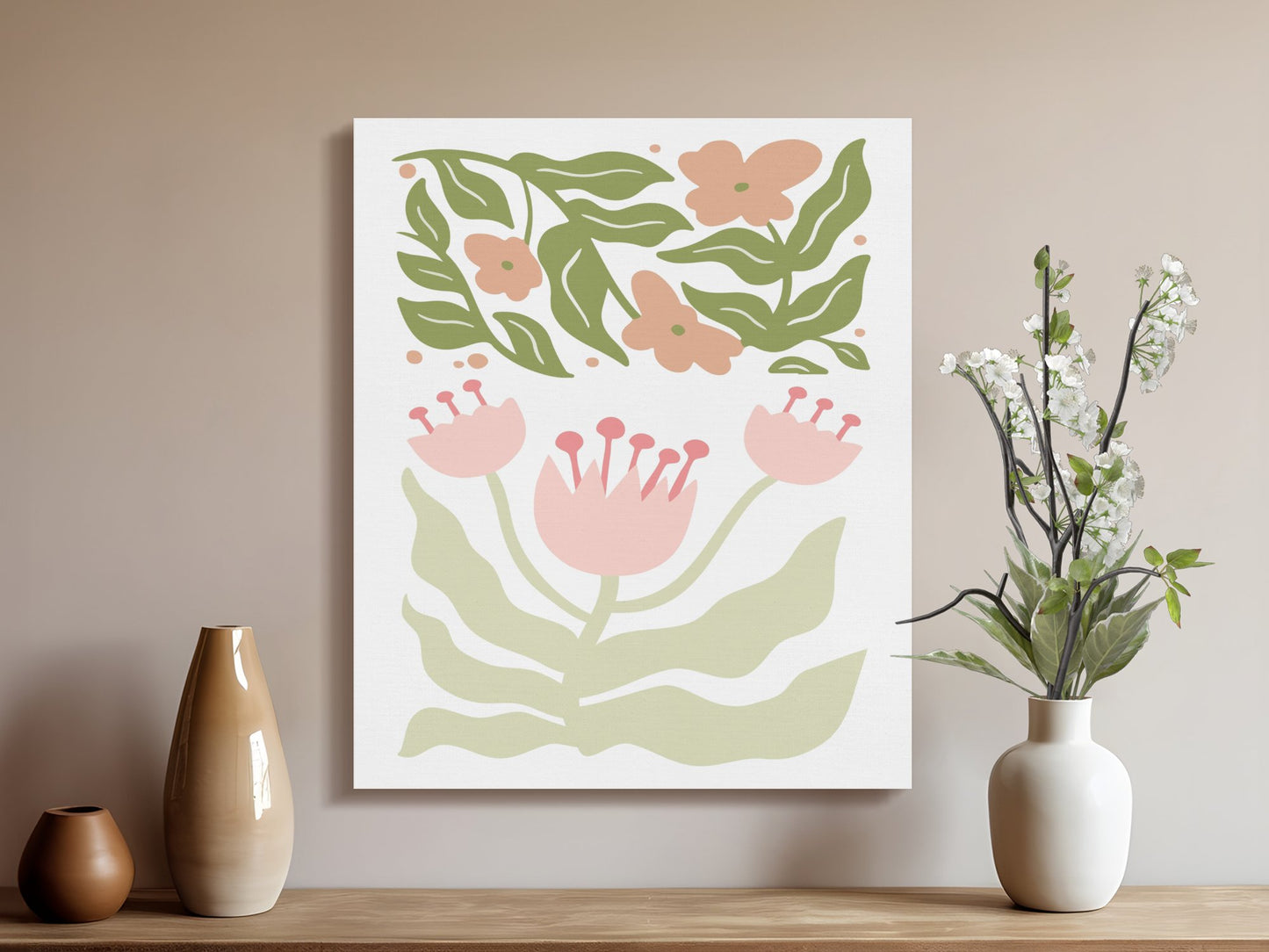 Premium Poster of Gorgeous Botanical Illustration on Canvas Wraps