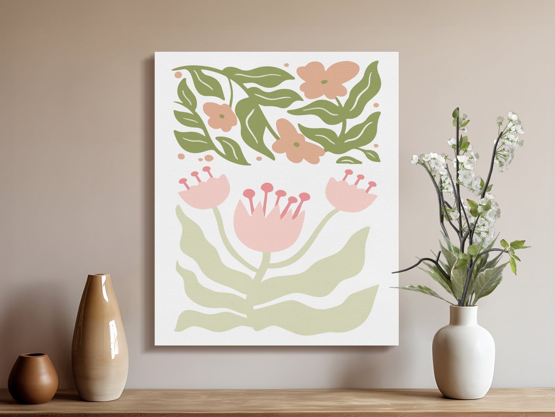Premium Poster of Gorgeous Botanical Illustration on Canvas Wraps
