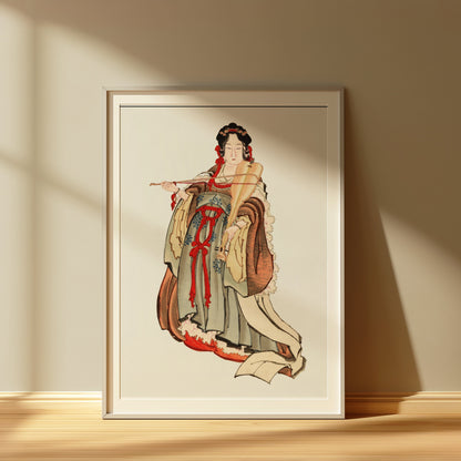 Premium Poster of Graceful Traditional Japanese Geisha Abstract Art Posters