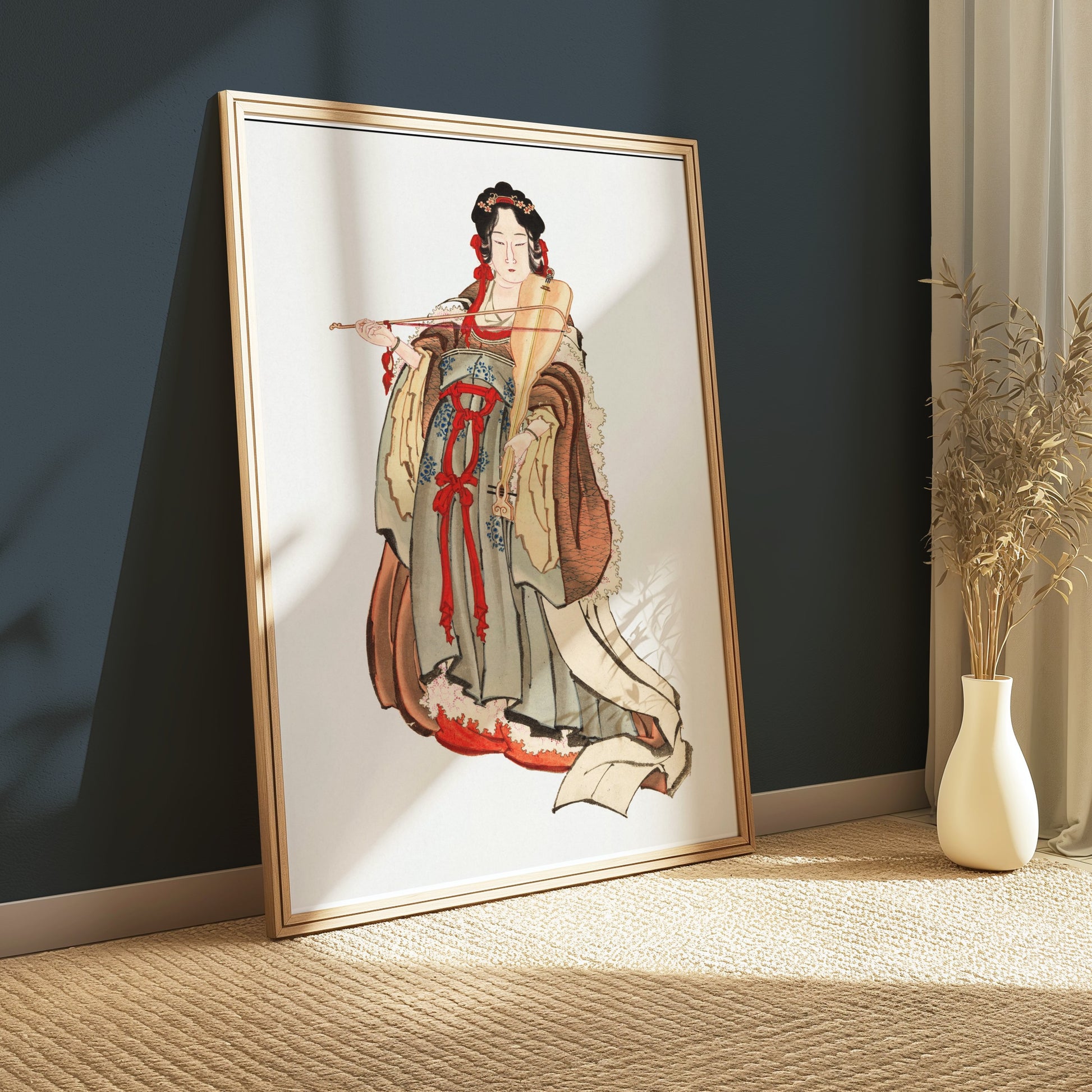 Premium Poster of Graceful Traditional Japanese Geisha Abstract Art Posters