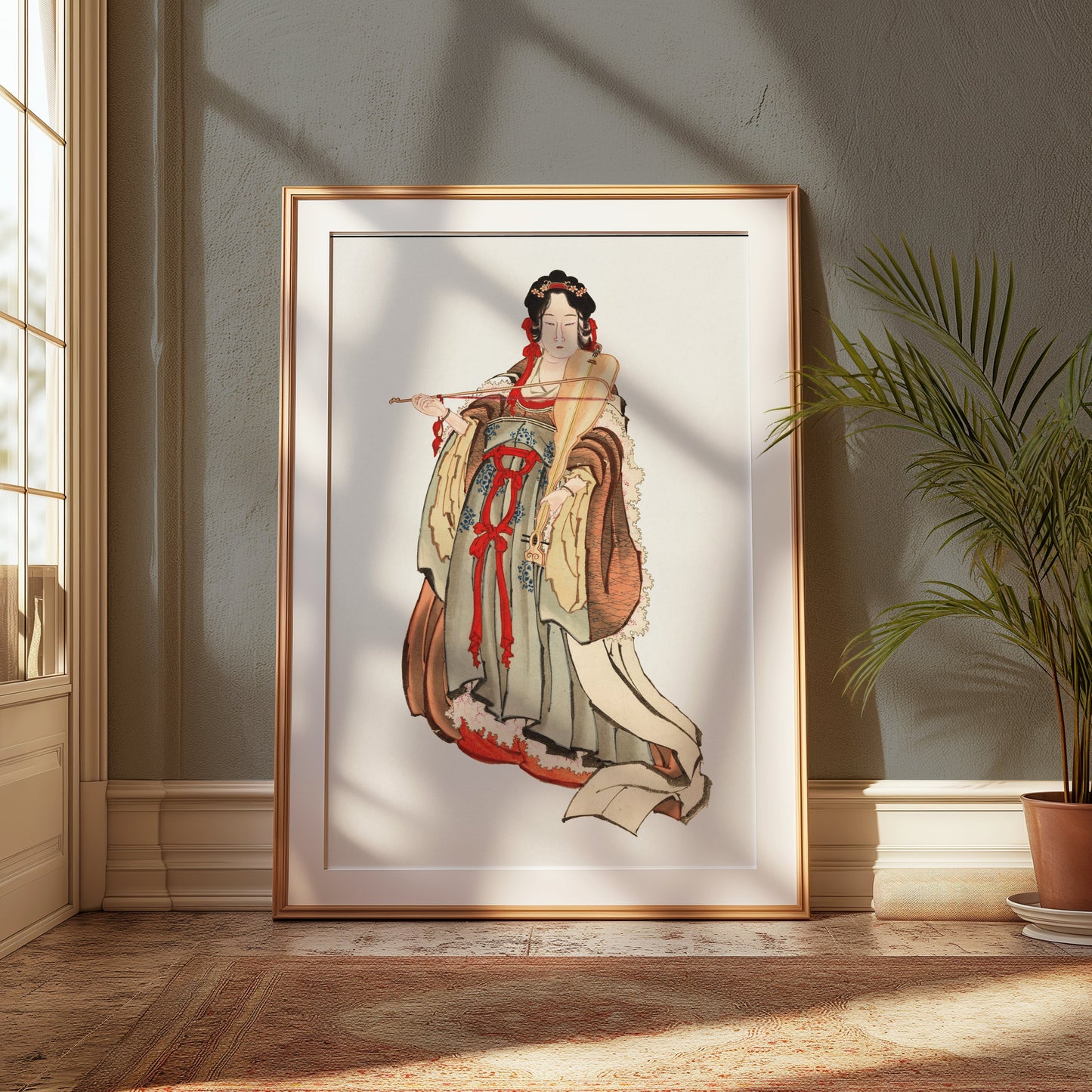 Premium Poster of Graceful Traditional Japanese Geisha Abstract Art Posters