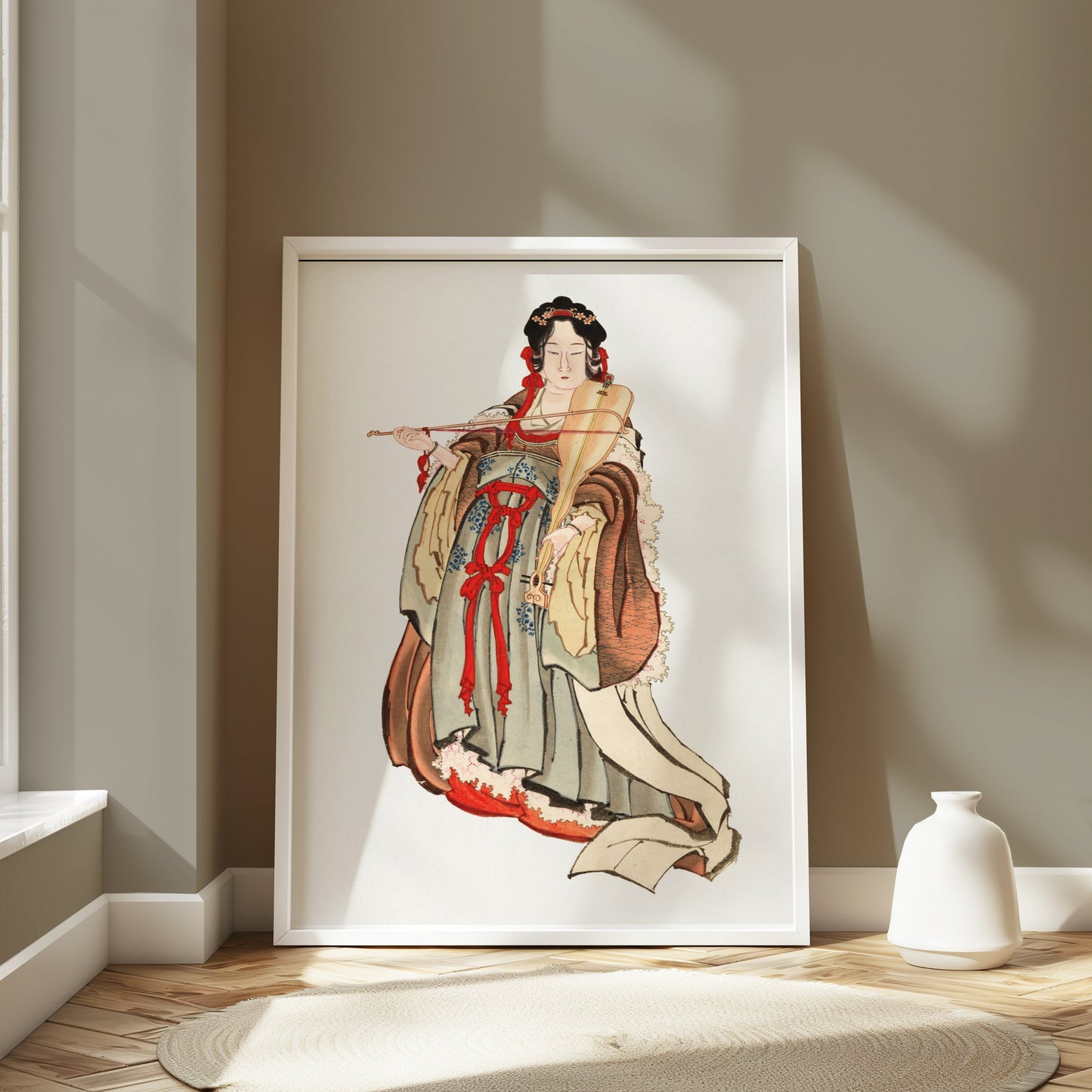 Premium Poster of Graceful Traditional Japanese Geisha Abstract Art Posters