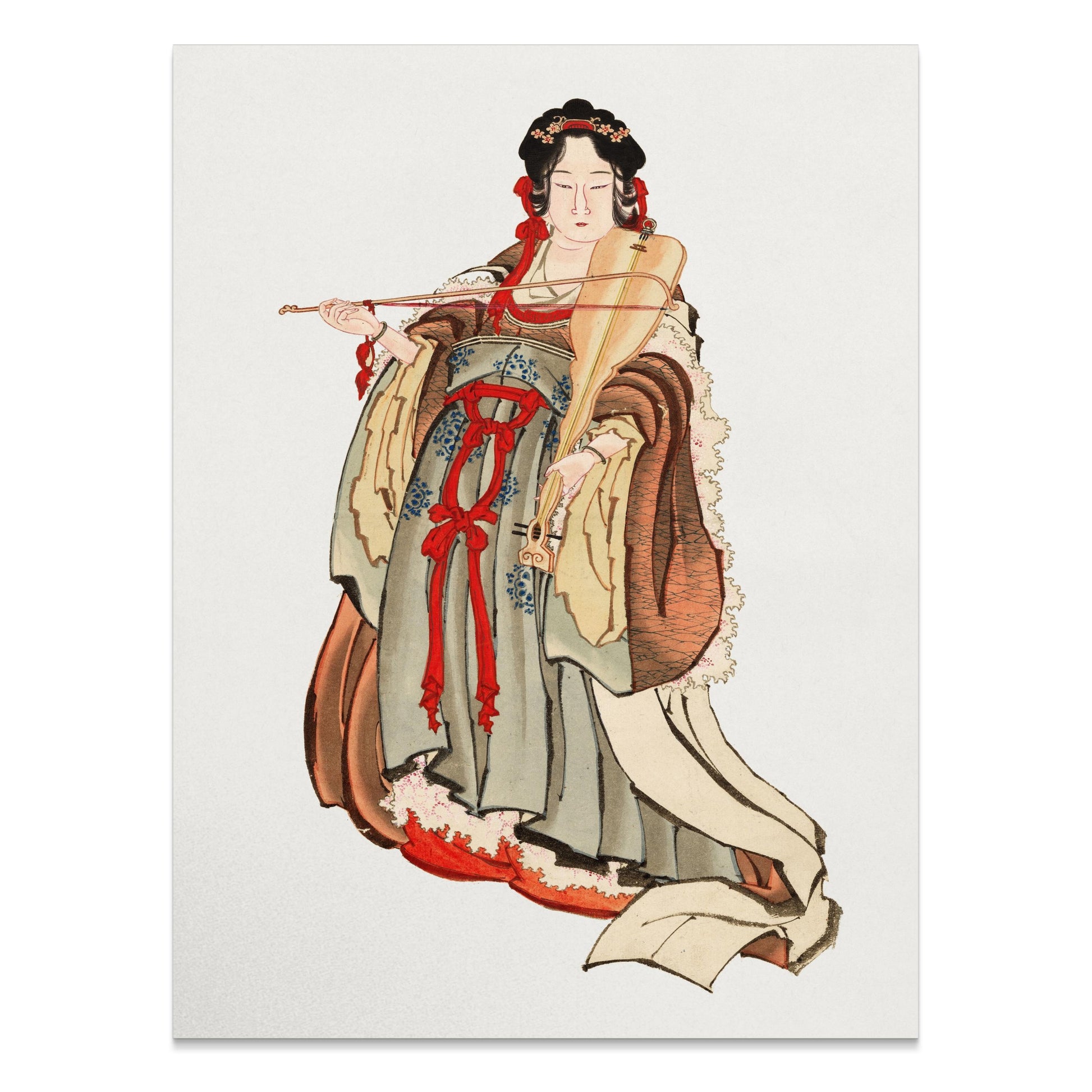 Premium Poster of Graceful Traditional Japanese Geisha Abstract Art Posters