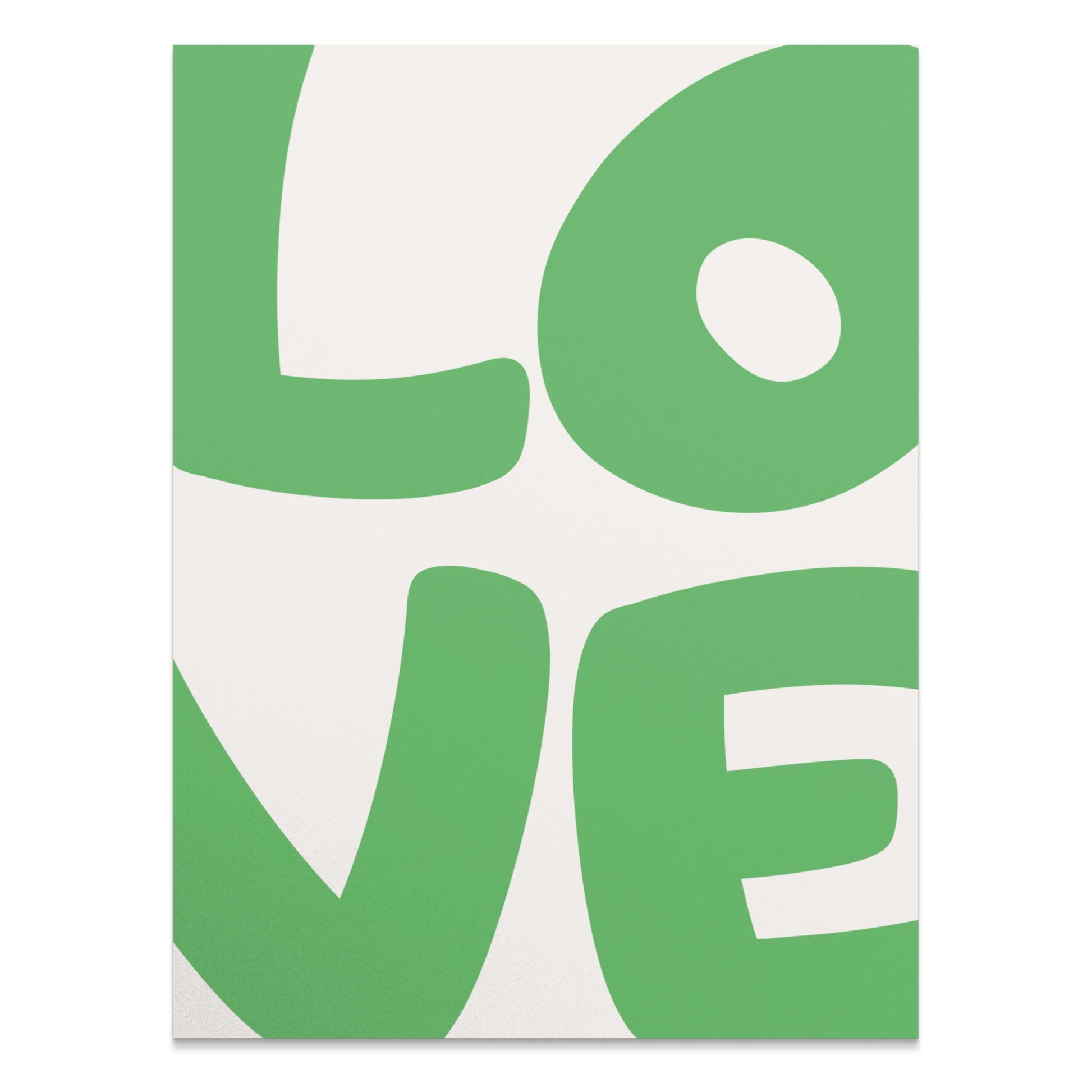 Premium Poster of Green Love Typography Wall Art Print Posters