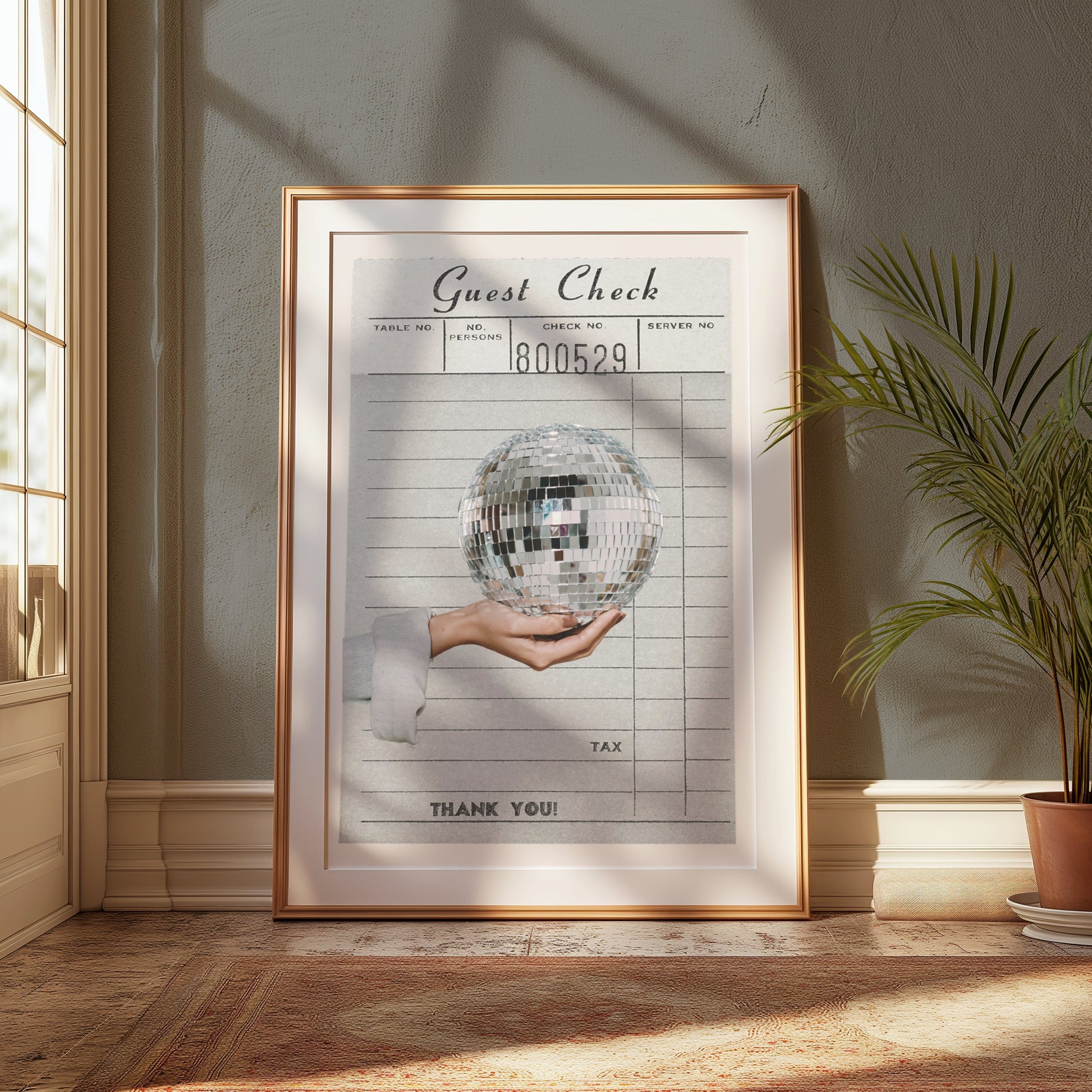 Premium Poster of Guest Check Number Disco Ball Posters