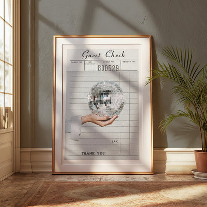 Premium Poster of Guest Check Number Disco Ball Posters