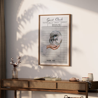 Premium Poster of Guest Check Number Disco Ball Posters