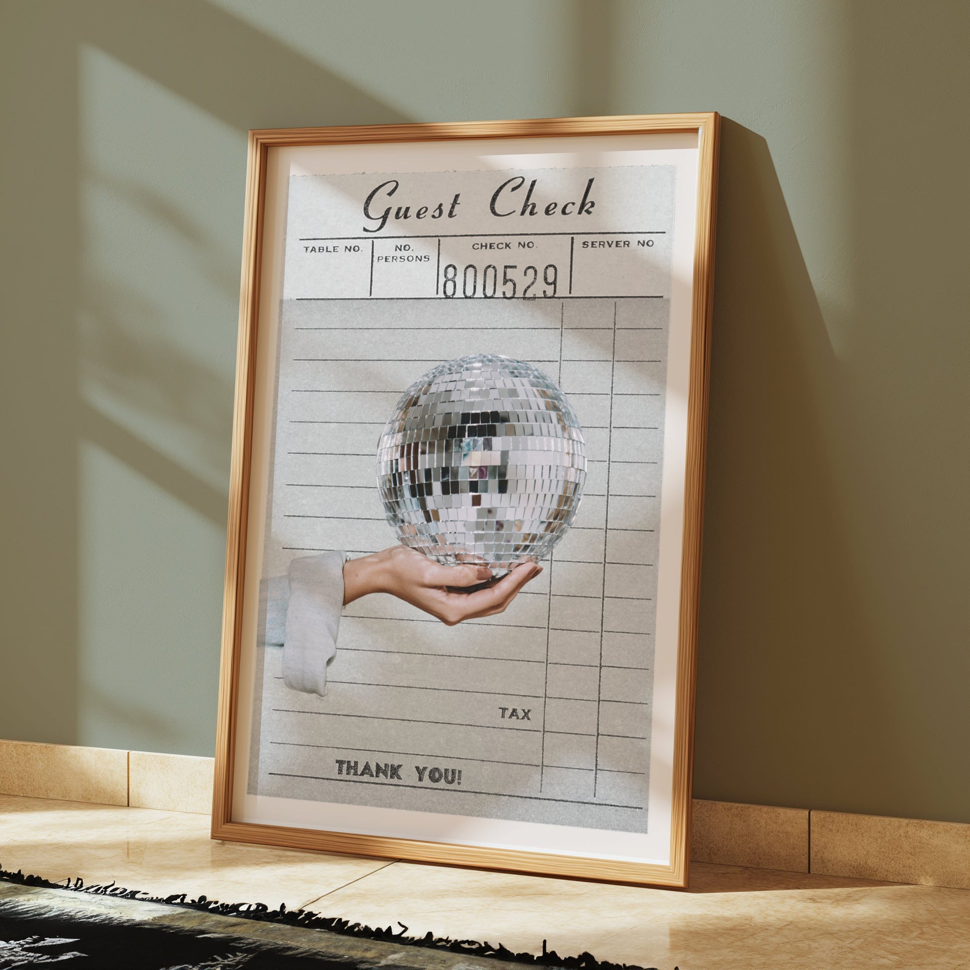 Premium Poster of Guest Check Number Disco Ball Posters