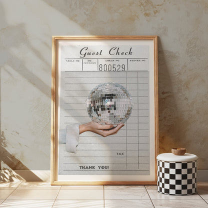 Premium Poster of Guest Check Number Disco Ball Posters