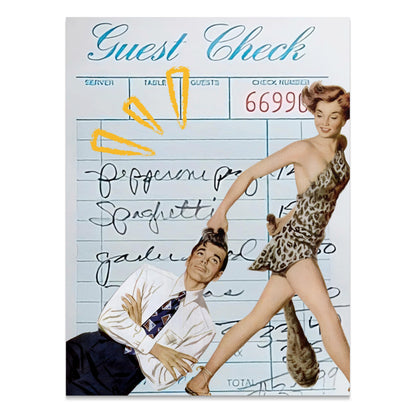 Premium Poster of Guest Check Retro Vintage Style Art Print Posters