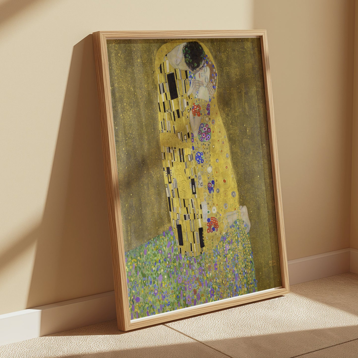 Premium Poster of Gustav Klimt The Kiss Art Print Poster Wall Decor Posters