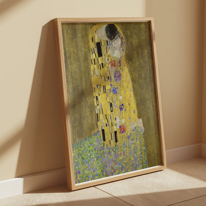 Premium Poster of Gustav Klimt The Kiss Art Print Poster Wall Decor Posters