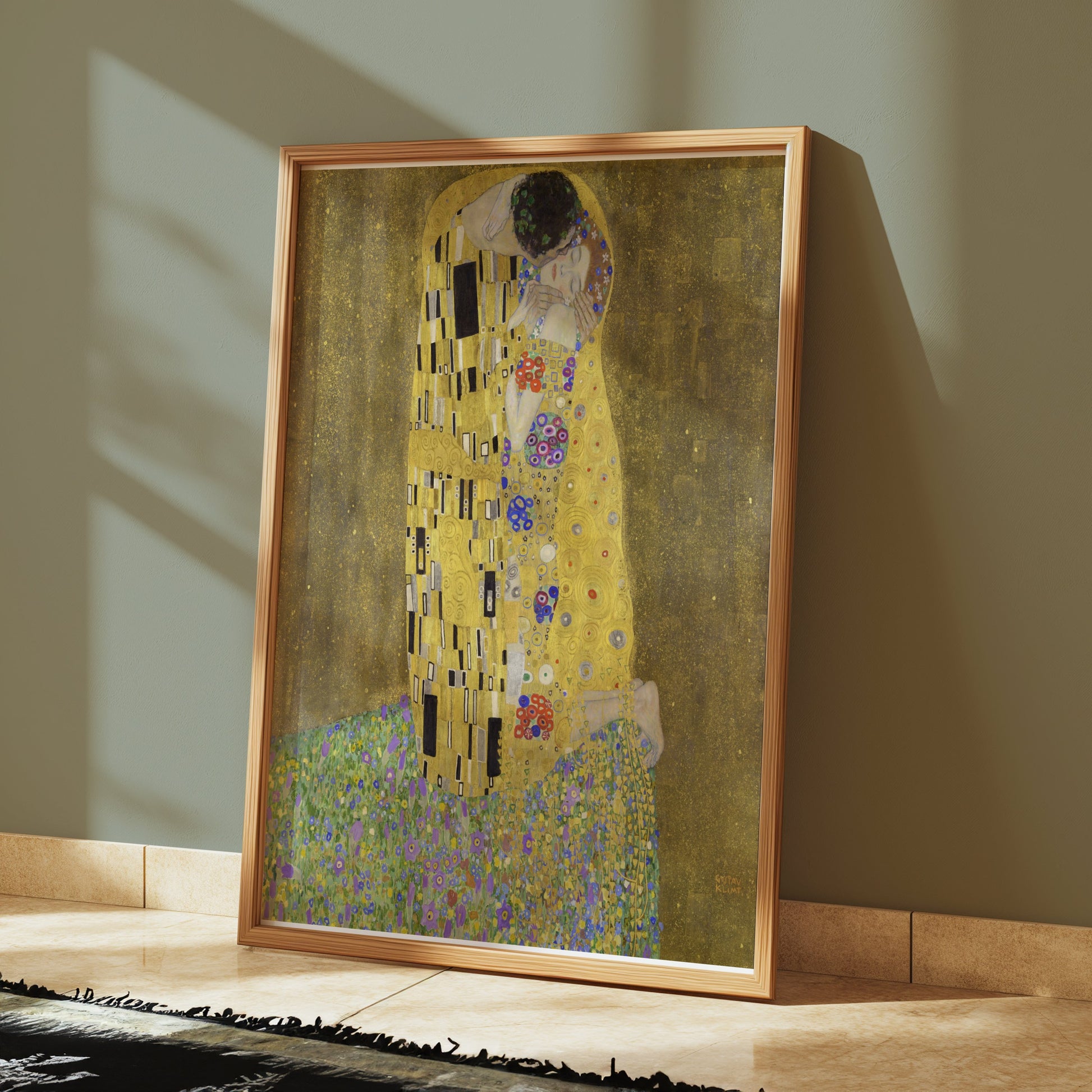 Premium Poster of Gustav Klimt The Kiss Art Print Poster Wall Decor Posters