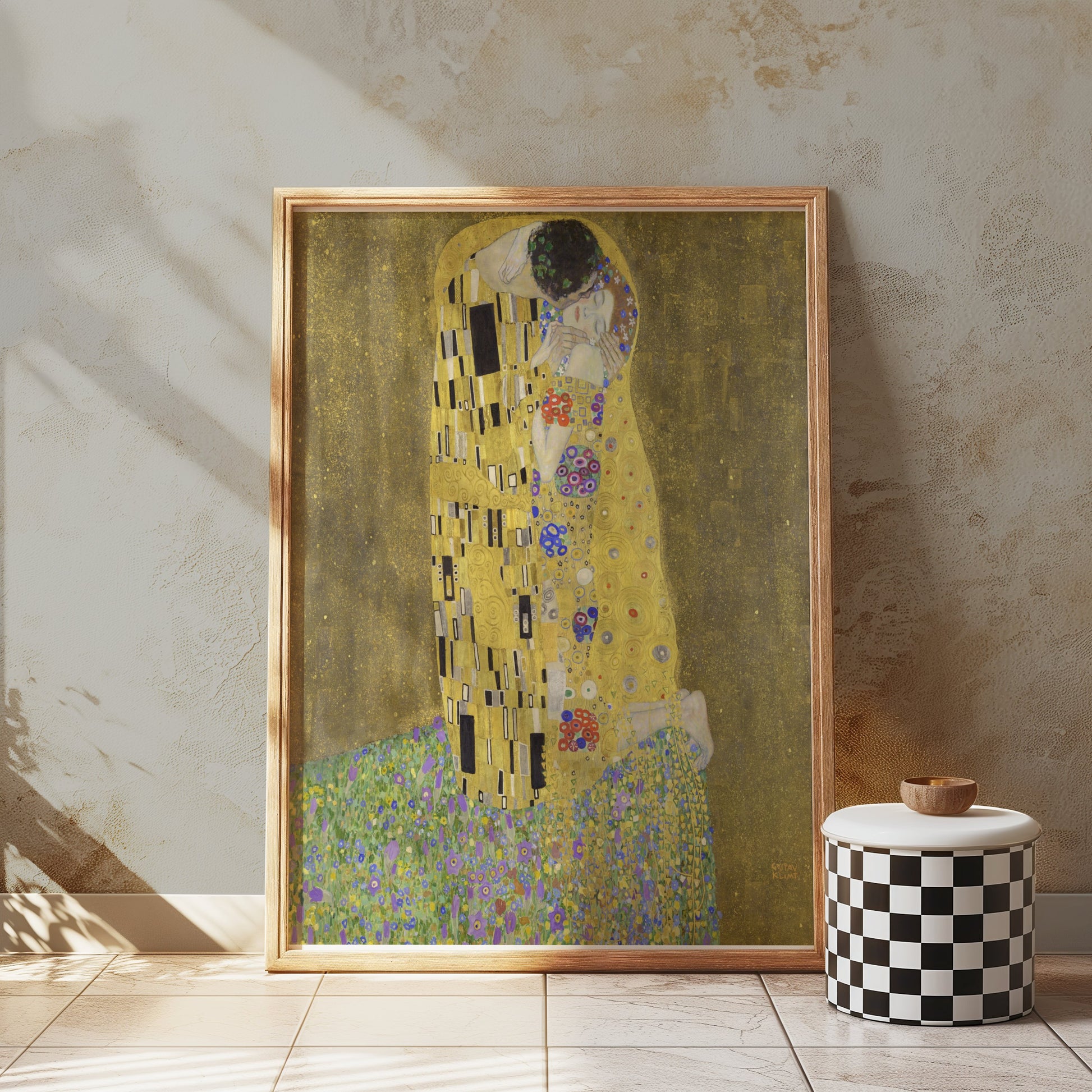 Premium Poster of Gustav Klimt The Kiss Art Print Poster Wall Decor Posters