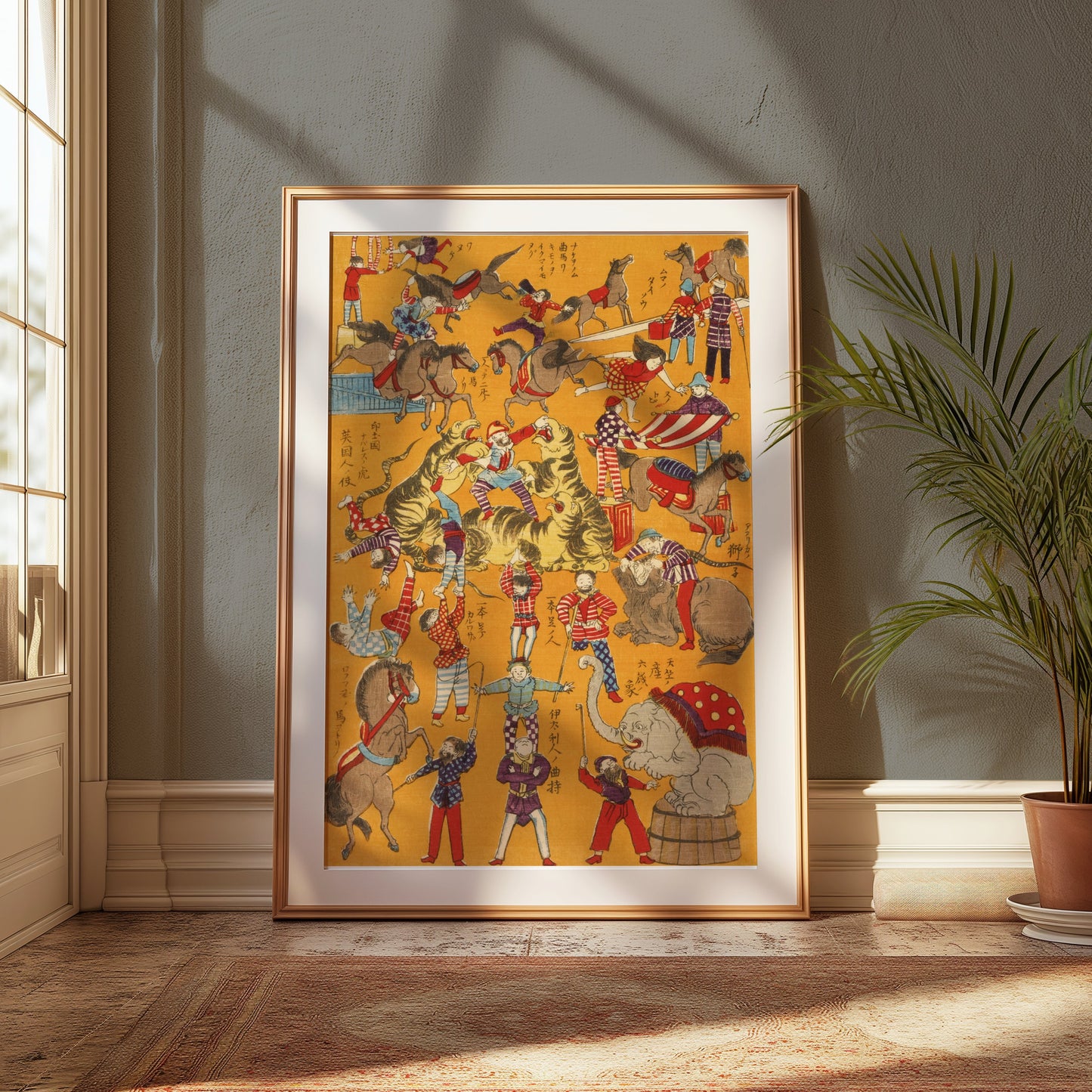 Premium Poster of Hand-Drawn Traditional Japanese Circus Theme Art Posters