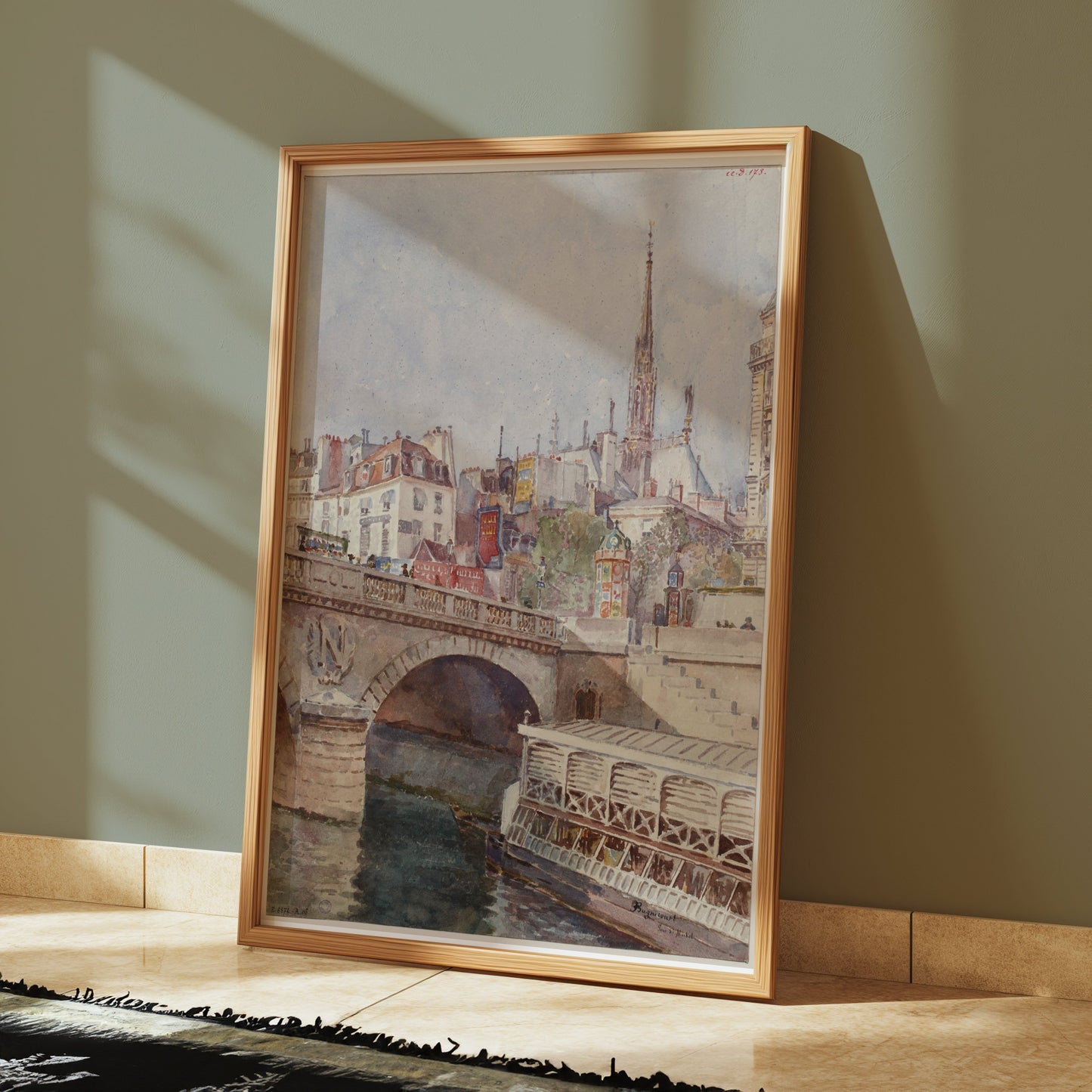 Premium Poster of Hand-Painted European Cityscape Scene Art Posters