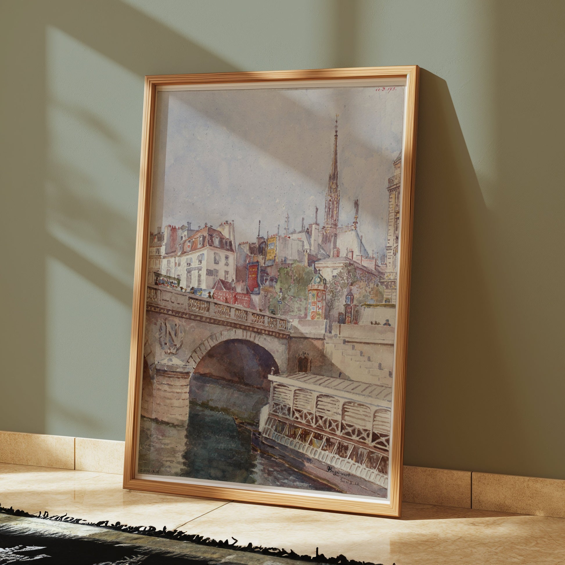 Premium Poster of Hand-Painted European Cityscape Scene Art Posters