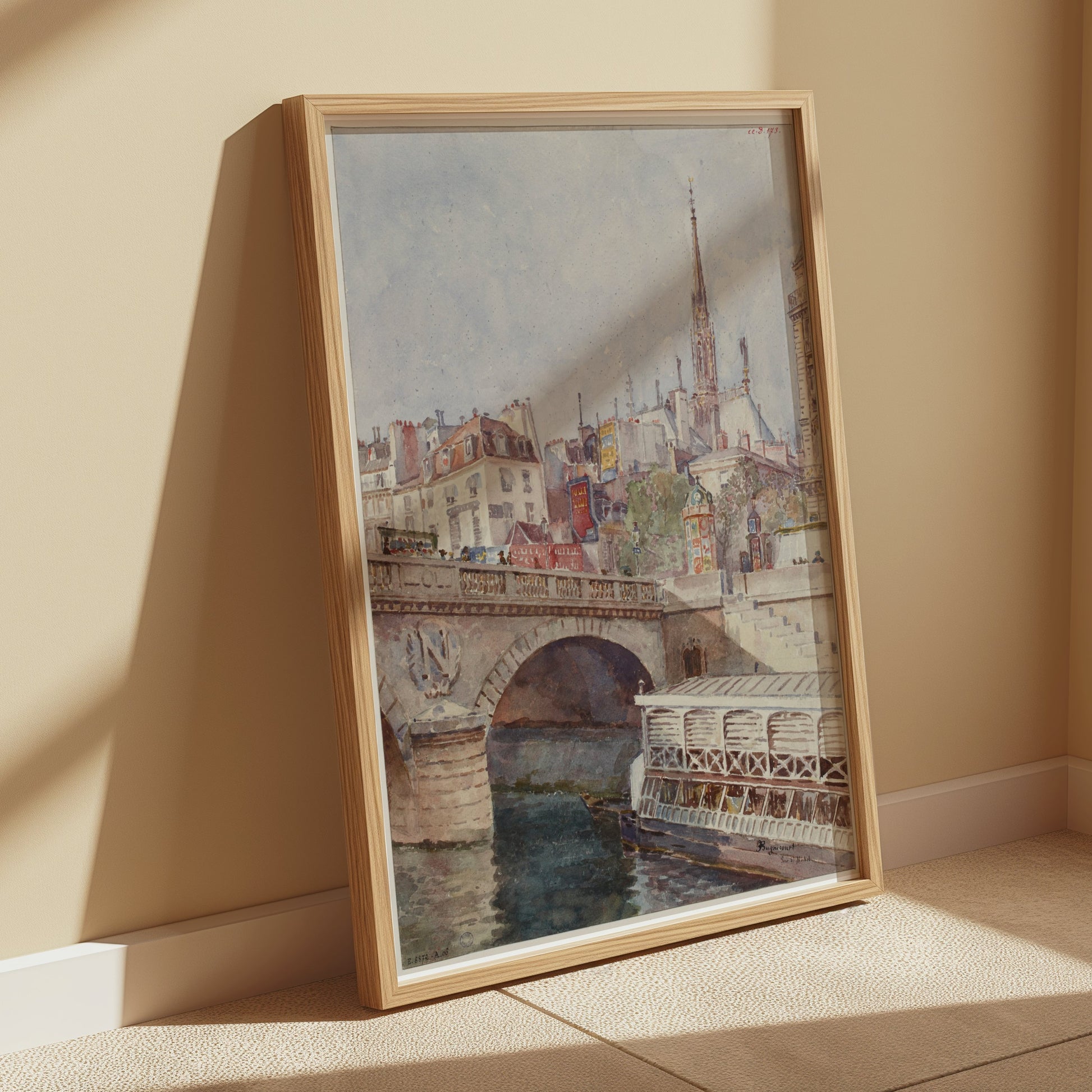 Premium Poster of Hand-Painted European Cityscape Scene Art Posters