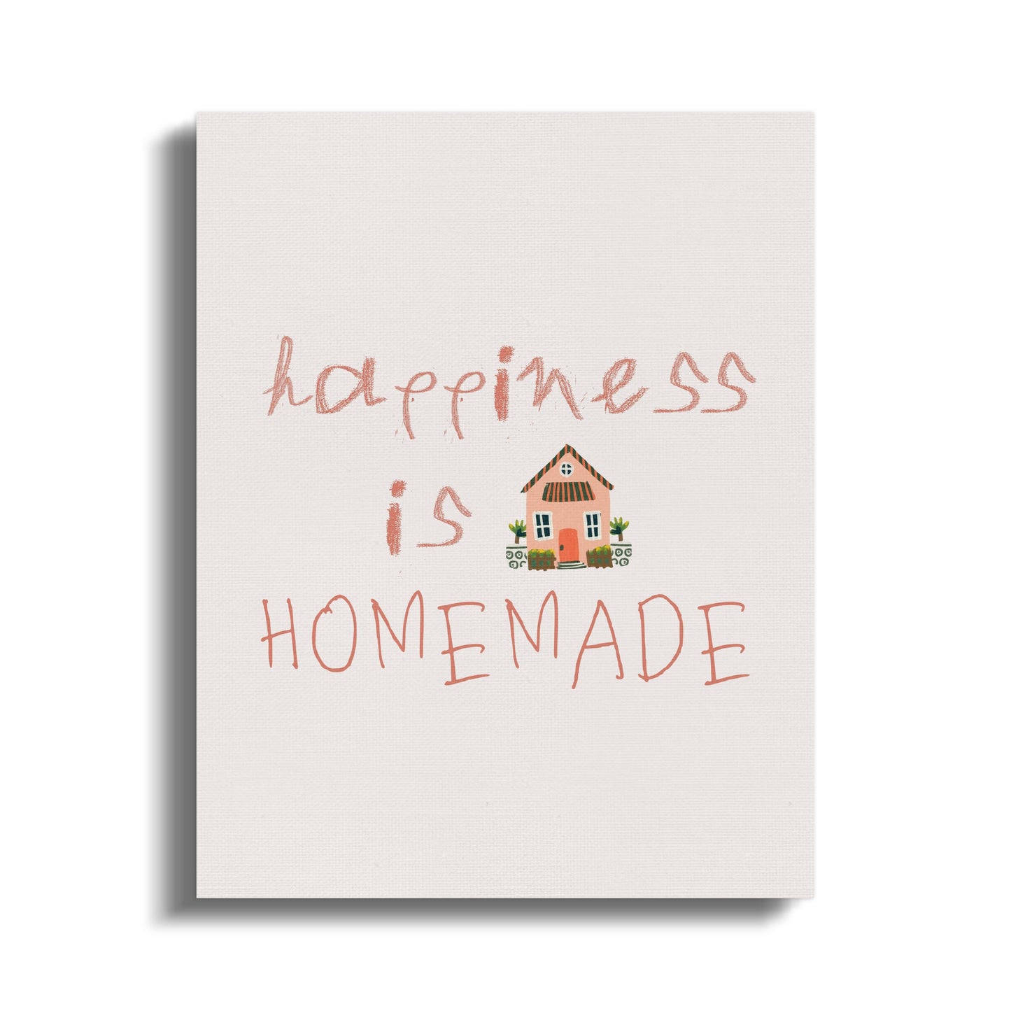 Premium Poster of Happiness is Homemade Nursery Wall Art Canvas Wraps